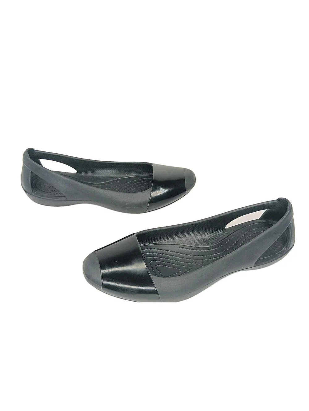 Crocs Sienna Womens Size 5 Iconic Comfort Ballet Flats Slip On Shoes Black